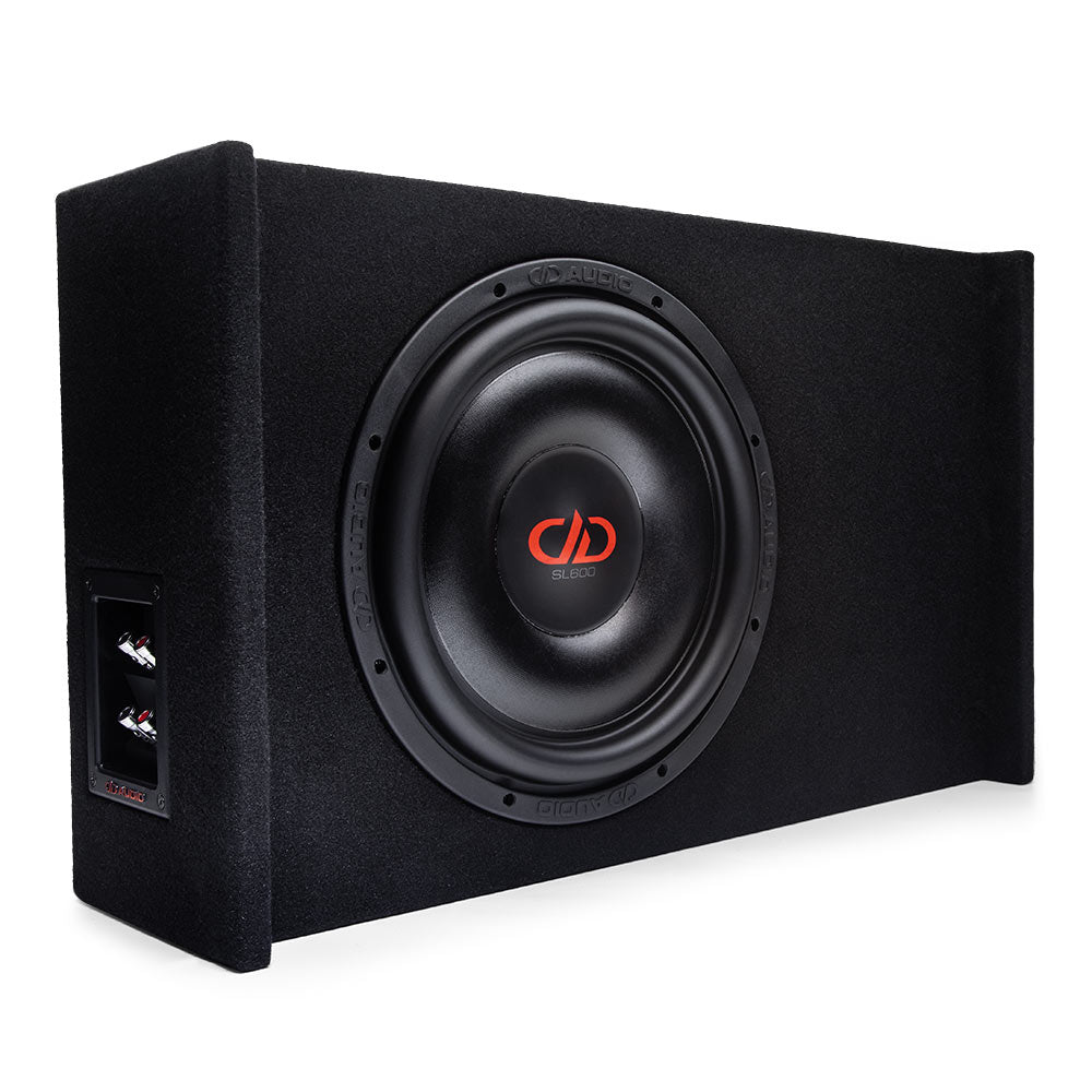 DD Audio LE-DF-SL612-D4 slimmad nedåtriktad subwooferlåda