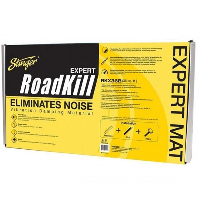 Stinger RKX36B, RoadKill Expert ljuddämpningspaket med 9 ark, 3,4 m²