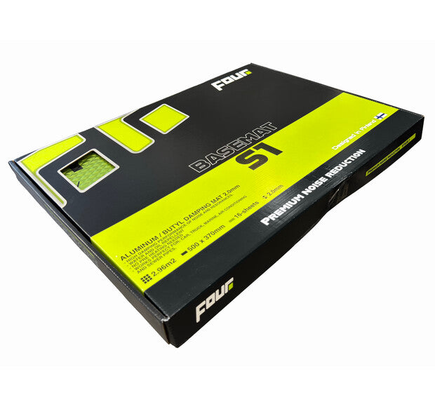 FOUR S1-BaseMat alubutyldämpmatta 2 mm, 500 × 370 mm