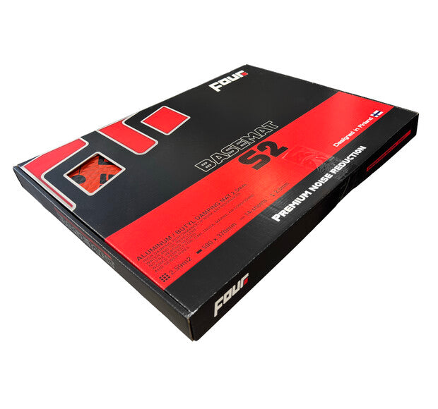 FOUR S2-BaseMat alubutyldämpmatta 2,5 mm, 500 × 370 mm