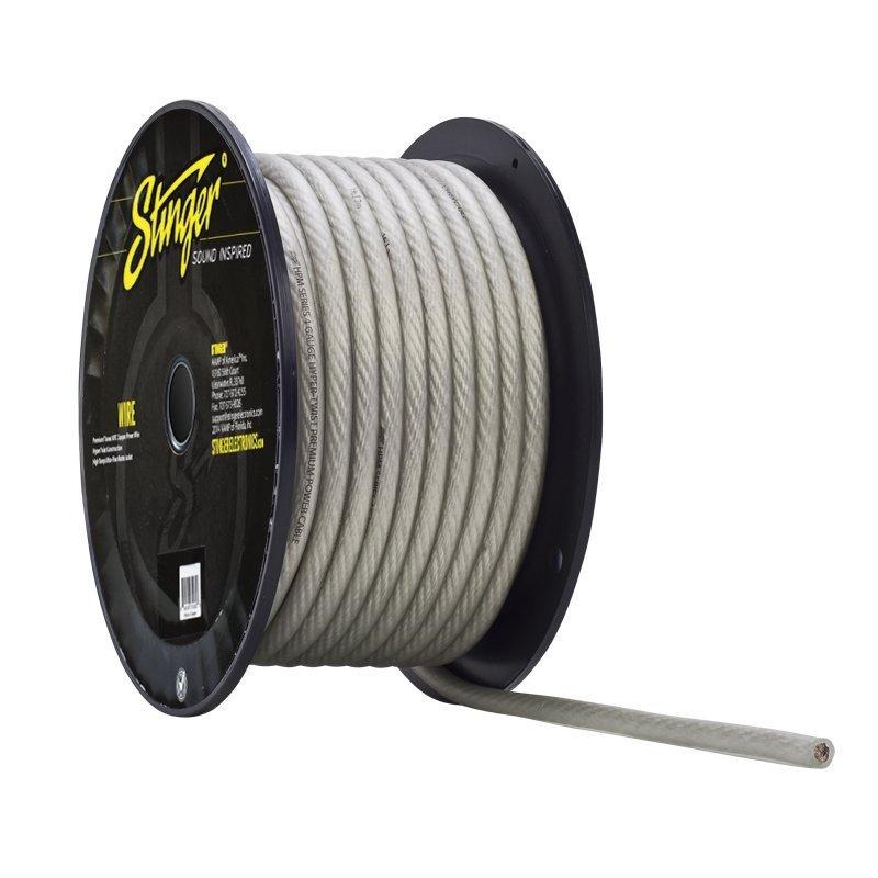Stinger SHW14C, matt transparent Hyper-Flex 4 GA-strömkabel, 100 fot