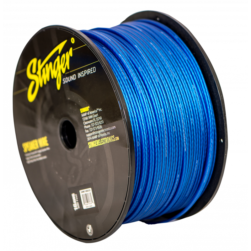 Stinger SHW516B500, mattblå 16 GA högtalarkabel 152,4 m