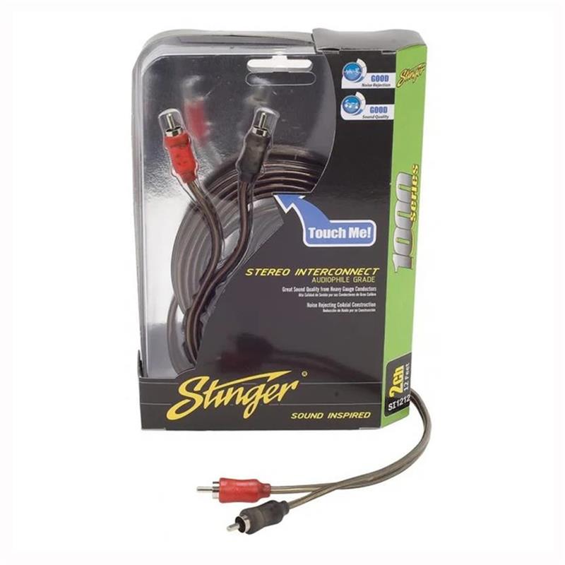 Stinger SI121.5, 0,45 m 1000-serien 2-kanals koaxial RCA-kabel