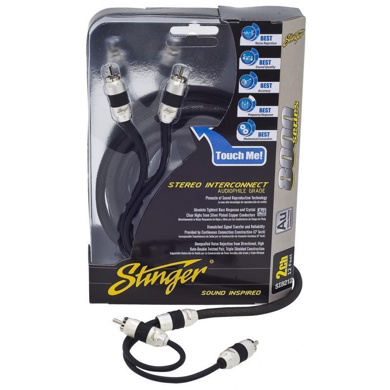 Stinger SI823, 0,9 m RCA-kabel ur 8000-serien med silverpläterade ledare