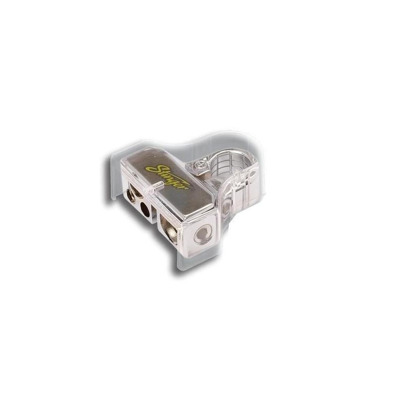 Stinger SPT53302, negativ batteripolsterminal med 1 x 0 GA, 1 x 4 GA och 2 x 8 GA