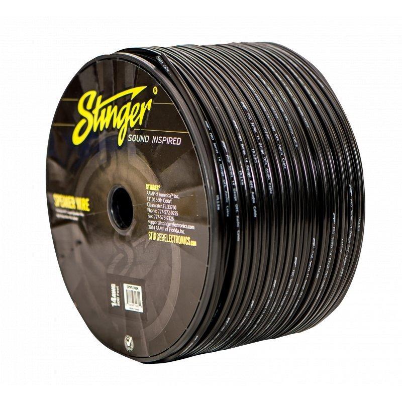 Stinger SPW514BK, svart 14 GA högtalarkabel 152,4 m (2,5 mm²)