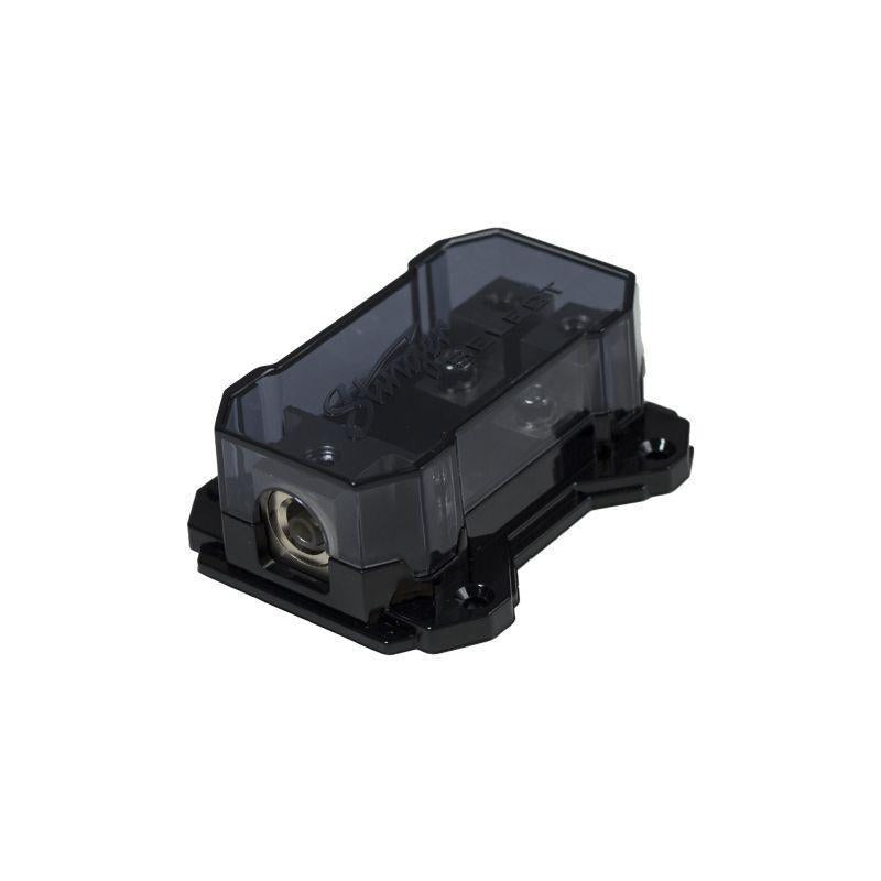 Stinger SSFDB428, MIDI-fördelningsblock med en 4 AWG-ingång och två 8 AWG-utgångar