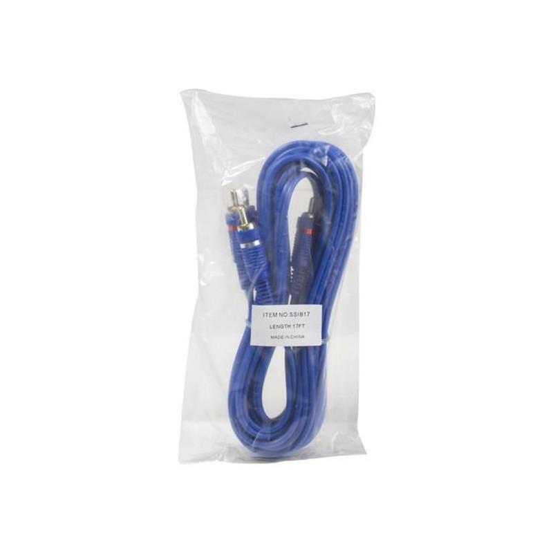 Stinger SSIB17, blå RCA-kabel i Select-serien, 5,2 m
