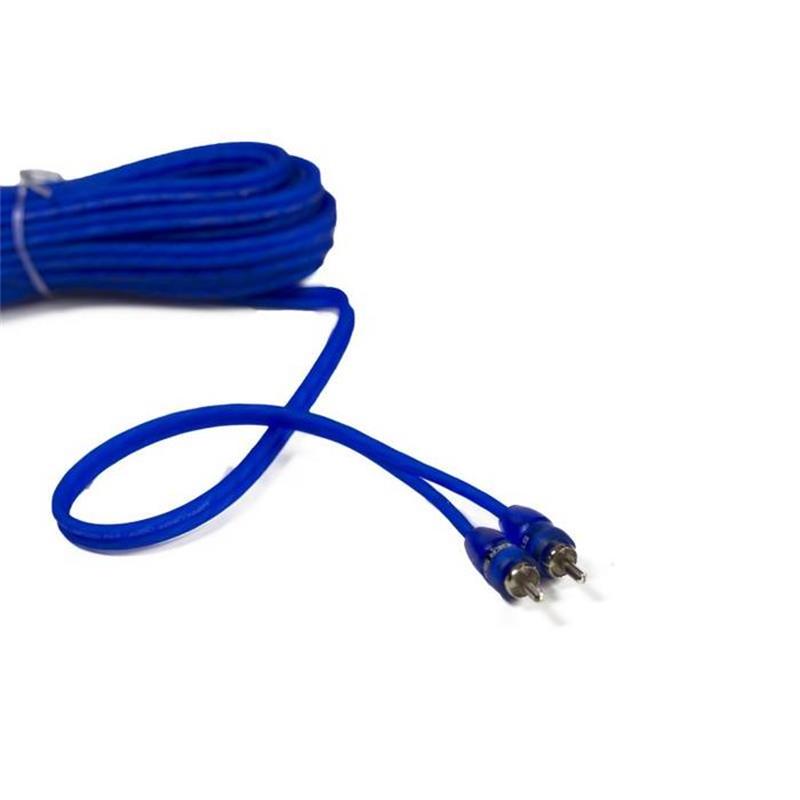 Stinger SSRCB15, 4,6 m blå partvinnad RCA-kabel i tävlingsserien