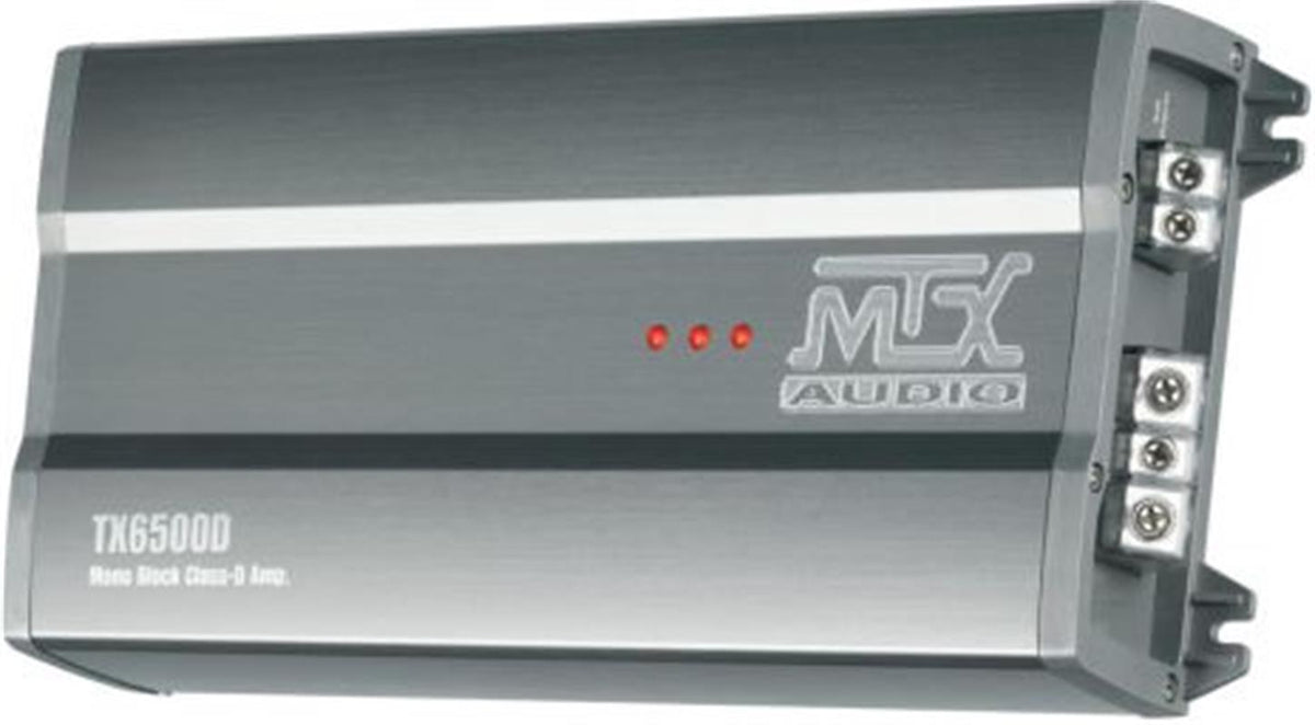 MTX TX6500D, Klass D-monoblocksförstärkare 1 x 500 W RMS CEA vid 2 Ω