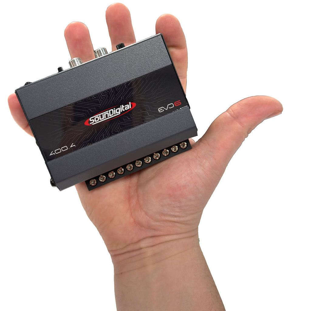 SounDigital 400.4 EVO 6 4 Ω – ultrakompakt 4-kanalsförstärkare