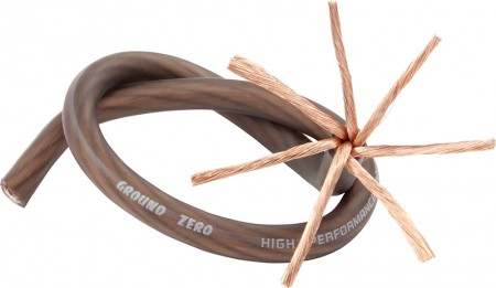 Ground Zero SOFT strömkabel 10 mm² mörkbrun 50 m