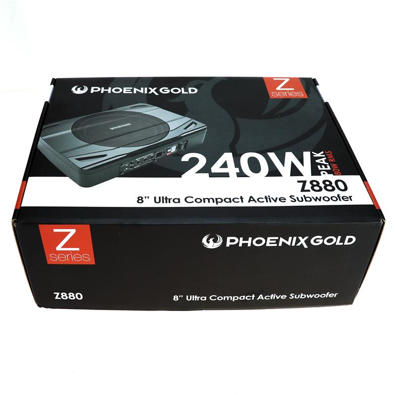 Phoenix Gold Z880, slimmad aktiv 8-tums baslåda