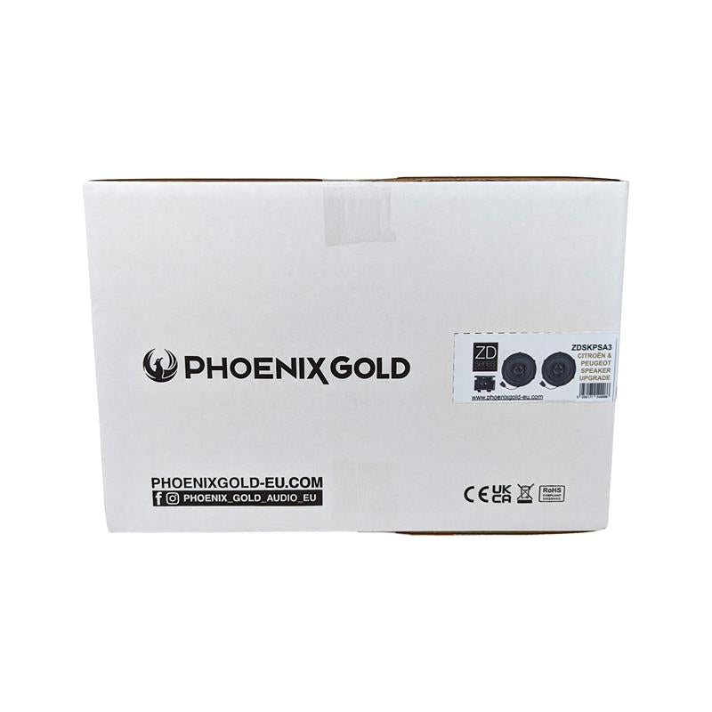 Phoenix Gold ZDSKPSA3, 6,5-tums 2-vägs koaxialhögtalarsystem för Citroën och Peugeot, 100 W, PAR
