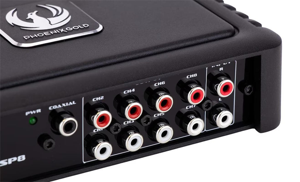 Phoenix Gold ZDSP8, 8-kanals DSP med 6 ingångar, Bluetooth, USB och app