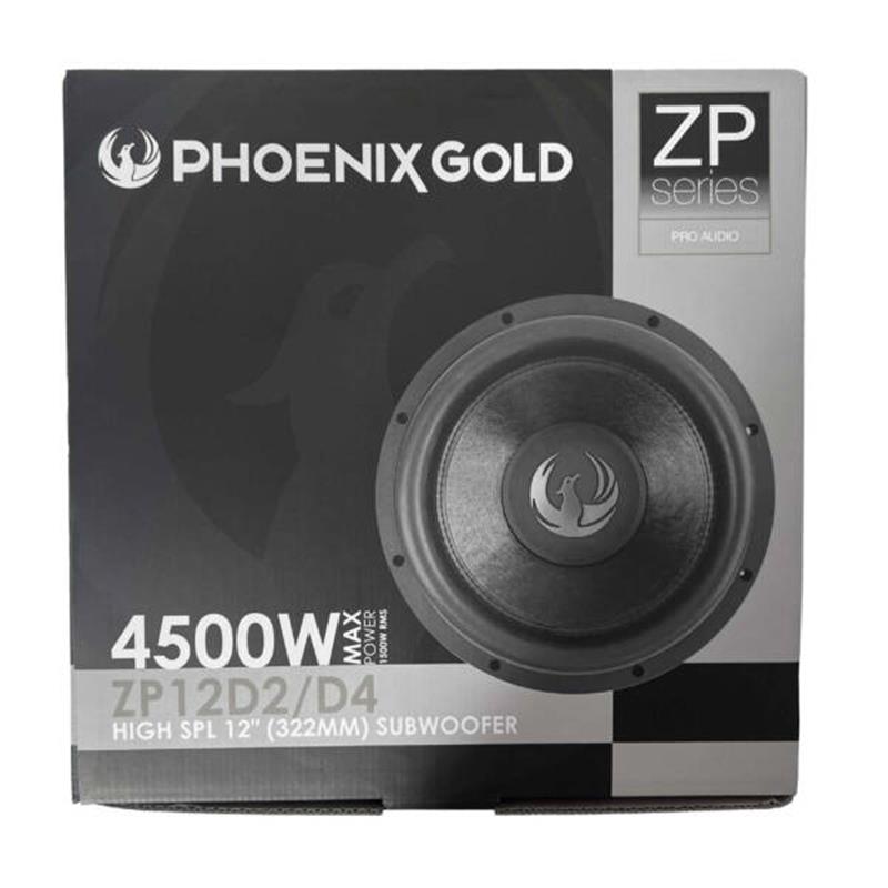 Phoenix Gold ZP12D2, 12-tums Street baselement med dubbla 2-ohmsspolar och 3-tums talspole
