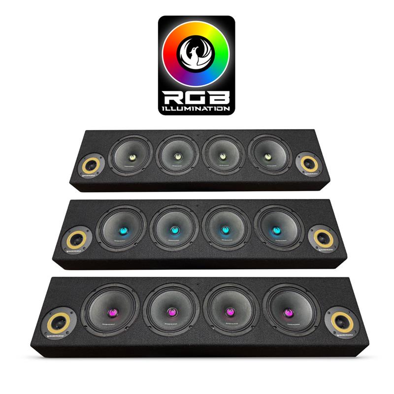 Phoenix Gold ZP65BOXRGB, ZP-seriens 1700 W SPL-högtalarlåda med RGB-belysning