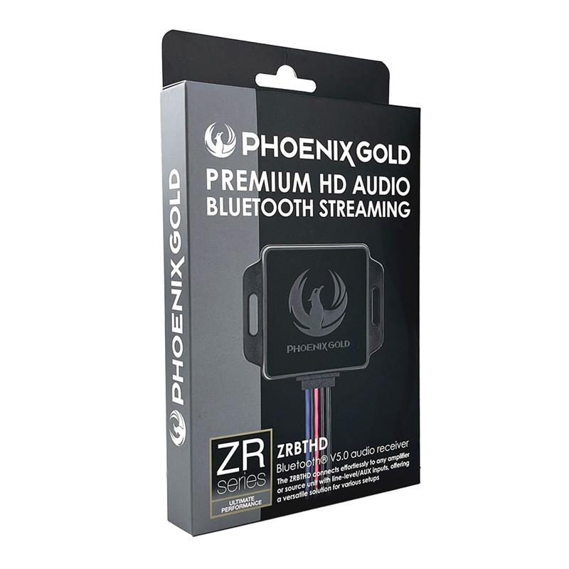 Phoenix Gold ZRBTHD, Bluetooth 5.0-ljudmottagare för 12 V med RCA
