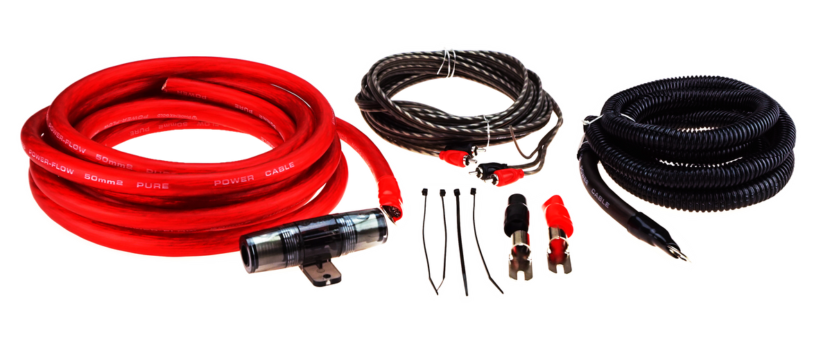 Phoenix Gold ZRK50, 50 mm² OFC-kabelsats med ström- och RCA-kabel 5,2 m