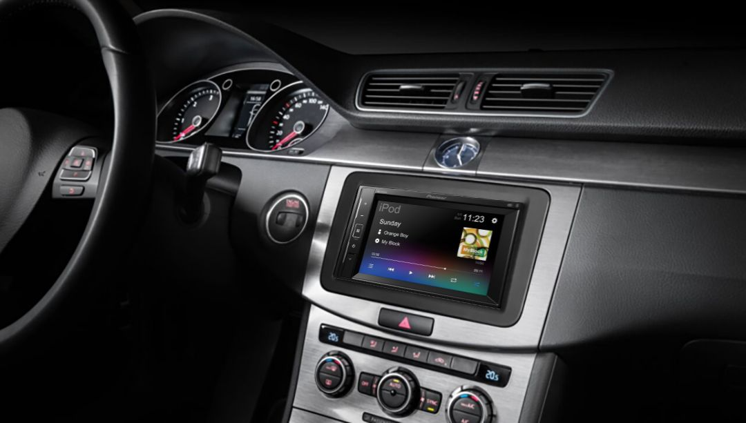 Pioneer DMH-A240DAB, Bilstereo med 6,2-tums skärm, Bluetooth, DAB+, USB och AUX