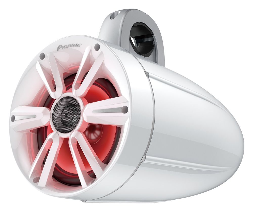 Pioneer TS-ME770TSW, 7,7" marin-towerhögtalare med RGB-belysning, vit