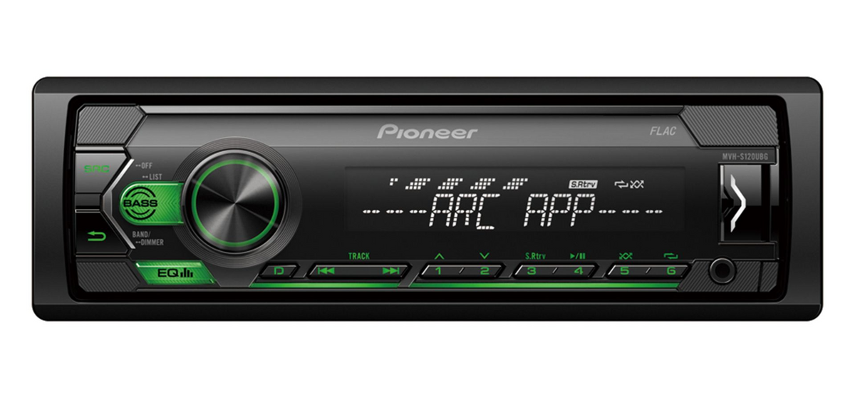 Pioneer DEH-S120UBG, Bilstereo med MP3, AUX, USB och grön knappbelysning