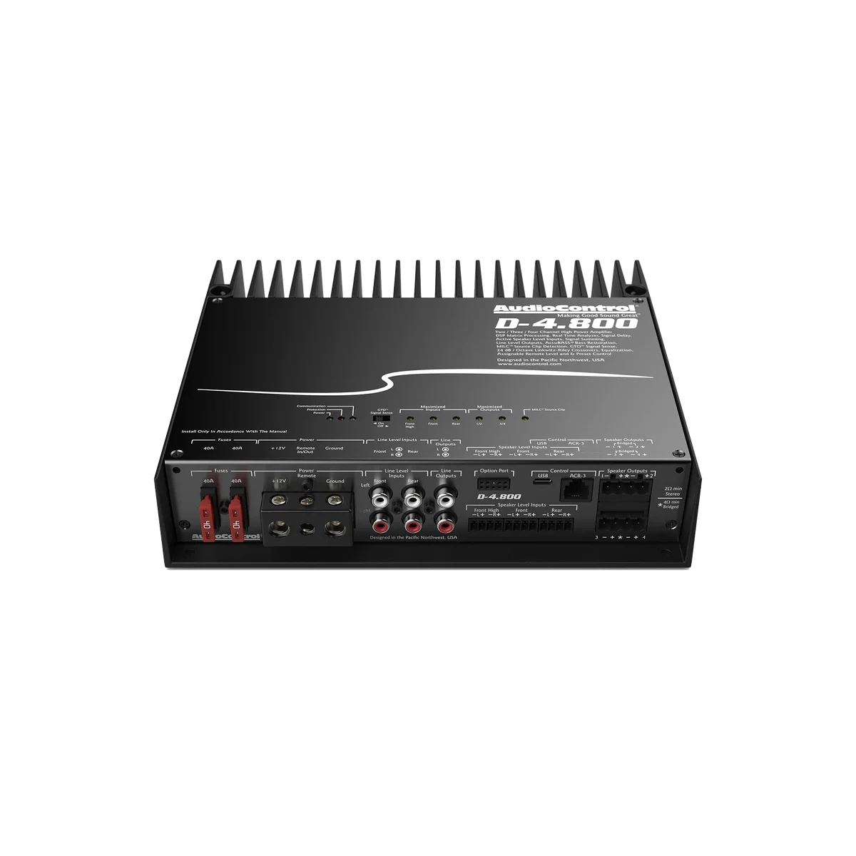 AudioControl D-4.800, 4-kanals DSP-slutsteg
