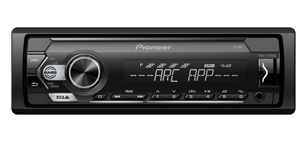 Pioneer MVH-S120UBW, Bilstereo med USB, AUX och 4 × 50 W