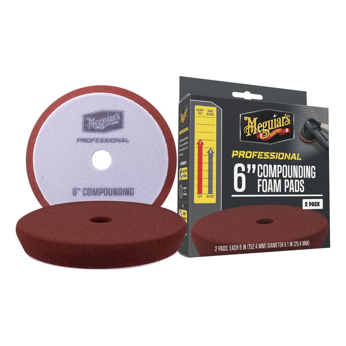 Meguiars Professionella grovpolerande skumtrissor 5" 2-pack