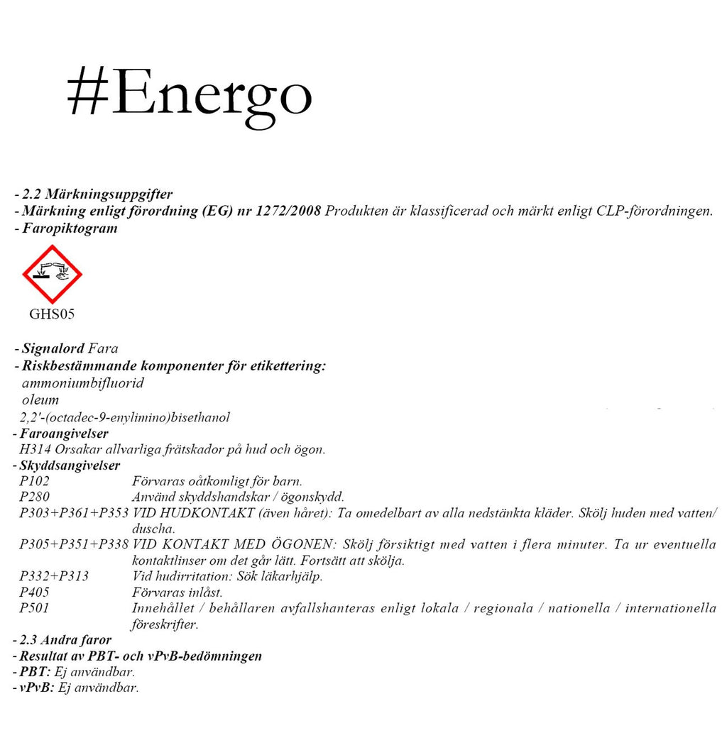 Labocosmetica Energo kalkborttagare 250 ml