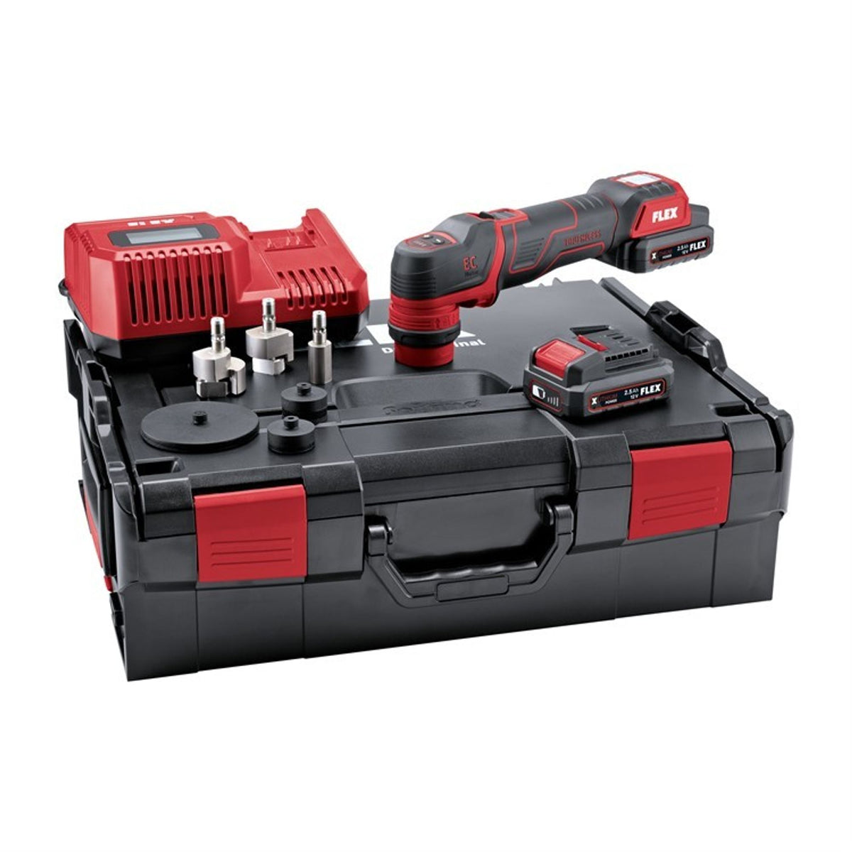 FLEX PXE 80 12-EC batteridriven polermaskin, 12 V paket i L-BOXX