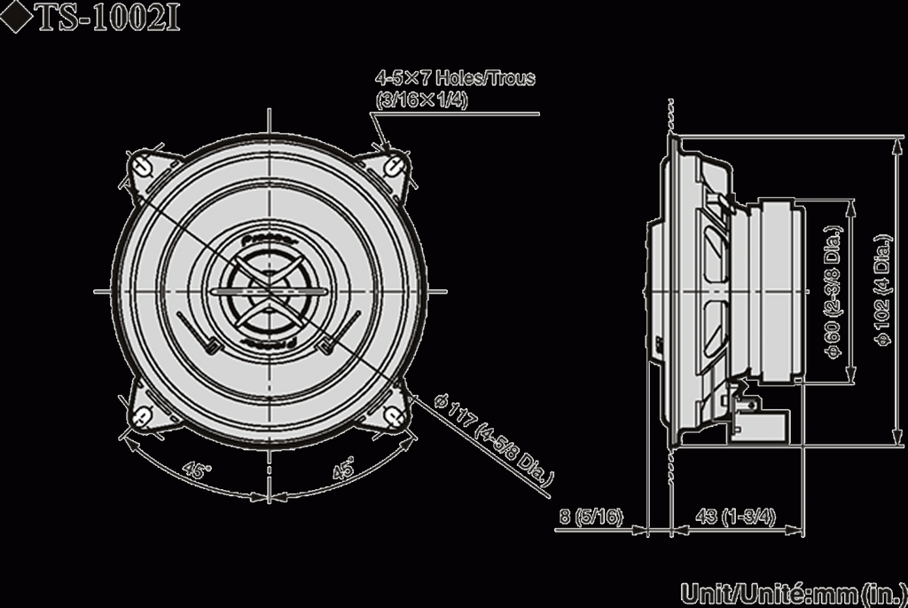Pioneer TS-1701I, Fordonsanpassad 170 mm högtalare med dubbla membran för Renault, Vauxhall, Volkswagen, Peugeot och Citroën