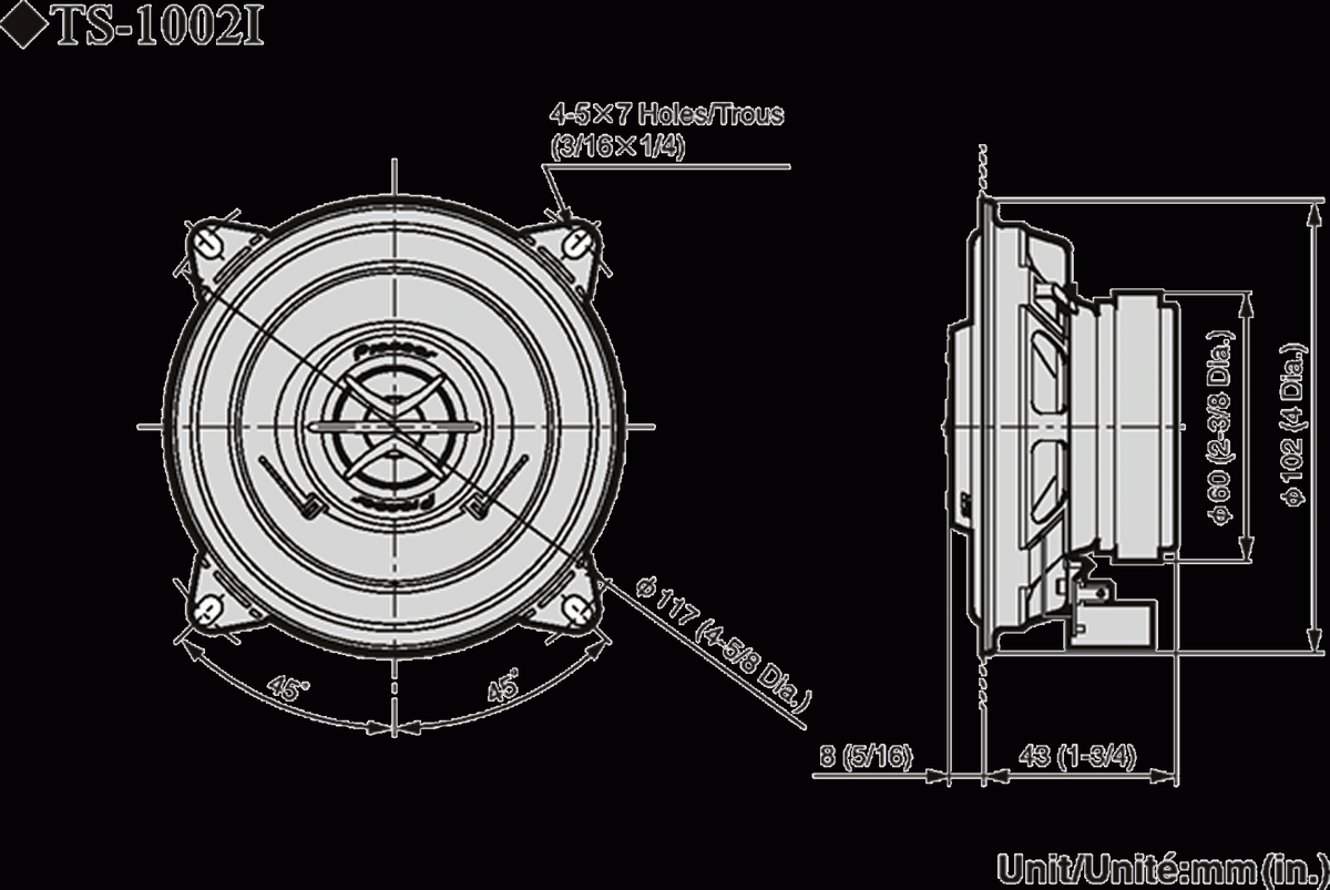 Pioneer TS-1701I, Fordonsanpassad 170 mm högtalare med dubbla membran för Renault, Vauxhall, Volkswagen, Peugeot och Citroën