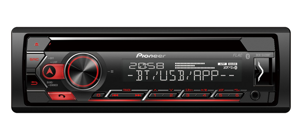 Pioneer DEH-S420BT, Bilstereo med MP3/WMA, Bluetooth, USB