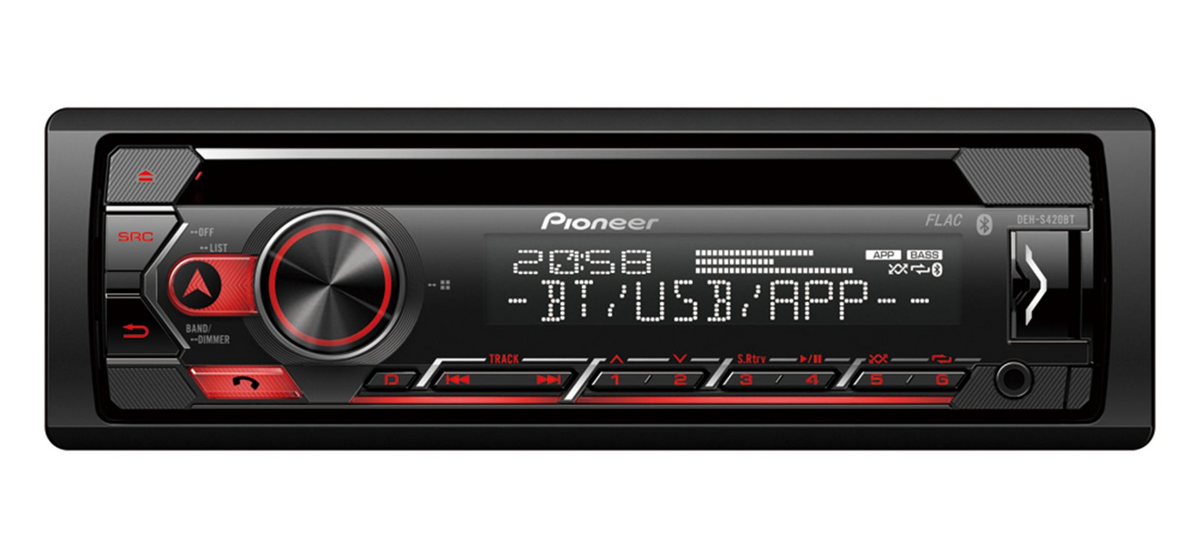 Pioneer DEH-S420BT, Bilstereo med MP3/WMA, Bluetooth, USB