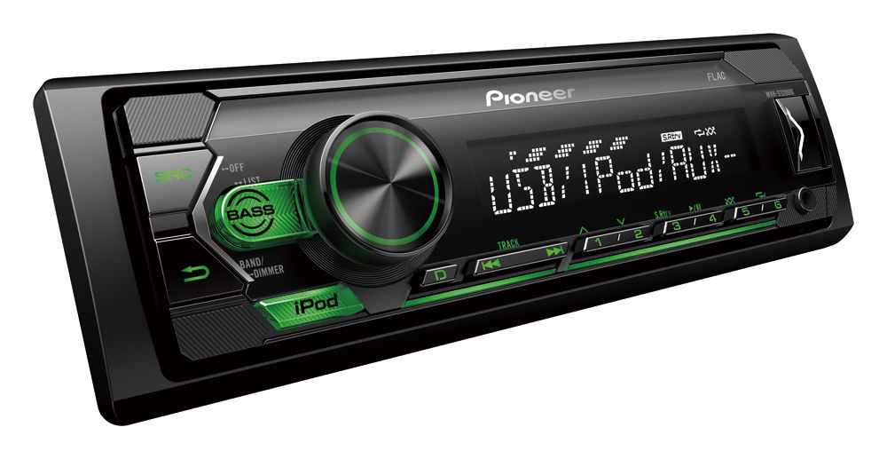 Pioneer MVH-S120UBG, Bilstereo med USB, AUX och 4 × 50 W